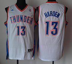 Oklahoma City Thunder #13 James Harden White Revolution 30 jerseys