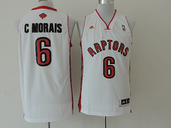 Toronto Raptors #6 C Morais Revolution 30 White Swingman jersey