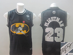 Revolution 30 Chicago Bulls #23 Flightman Black Signed Stitched NBA Jersey
