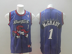 Toronto Raptors #1 McGrady Purpler Revolution 30 Swingman Jersey