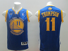 Golden State Warriors #11 Klay Thompson Revolution 30 Swingman Blue Jersey