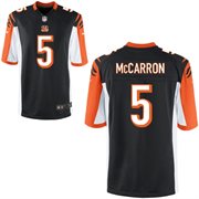 Nike Cincinnati Bengals 2014 NFL Draft #5 Pick AJ MCCarron Black Game Jersey