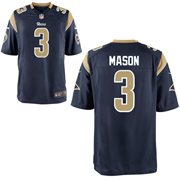Nike St. Louis Rams 2014 NFL Draft #3 Pick Tre Mason Navy Blue Game Jersey