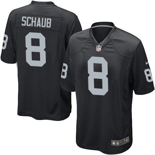 Nike Oakland Raiders #8 Matt Schaub Black Team Color Men's Stitched NFL Game Jersey