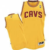 Revolution 30 Cavaliers Blank Yellow Stitched NBA Jersey