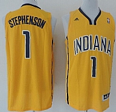 Revolution 30 Pacers #1 Lance Stephenson Yellow Home Stitched NBA Jersey