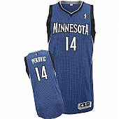 Revolution 30 Timberwolves #14 Nikola Pekovic Blue Stitched NBA Jersey