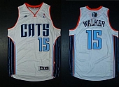 Revolution 30 Bobcats #15 Kemba Walker White Stitched NBA Jersey
