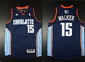 Revolution 30 Bobcats #15 Kemba Walker Navy Blue Stitched NBA Jersey