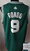 Revolution 30 Autographed Celtics #9 Rajon Rondo Green(White No.) Stitched NBA Jersey