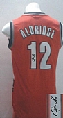 Revolution 30 Autographed Blazers #12 Lamarcus Aldridge Red Stitched NBA Jersey