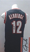 Revolution 30 Autographed Blazers #12 Lamarcus Aldridge Black Stitched NBA Jersey