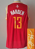 Revolution 30 Autographed Rockets #13 James Harden Red Alternate Stitched NBA Jersey