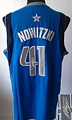 Revolution 30 Autographed Mavericks #41 Dirk Nowitzki Sky Blue Stitched NBA Jersey
