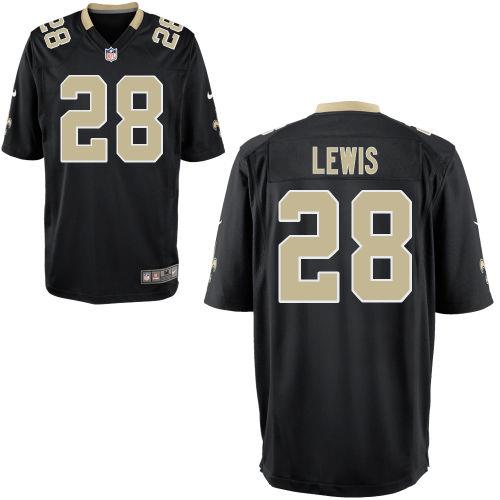 Nike Men 28 Orleans Saints Keenan Lewis Black Game Jersey