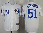 Mitchell And Ness Expos #51 Randy Johnson White Throwback Stitched Baseball Jersey