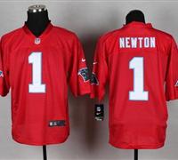 New Carolina Panthers #1 Cam Newton Red NFL Elite QB Practice Jersey
