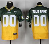 NEW Green Bay Packers Customized Green-Yellow Drift Fashion II Elite NFL Jerseys