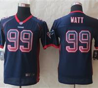 Youth 2014 New Houston Texans 99 Watt Drift Fashion Blue Elite Jerseys