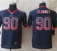 Youth 2014 New Houston Texans 90 Clowney Drift Fashion Blue Elite Jerseys
