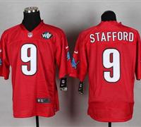 NEW Lions #9 Matthew Stafford Red With WCF Patch QB Practice Jersey