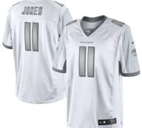 New Atlanta Falcons #11 Julio Jones White Platinum Jersey