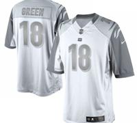 New Cincinnati Bengals #18 AJ Green White Platinum Jersey
