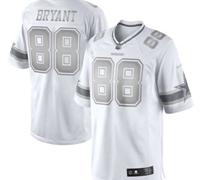 New Dallas Cowboys #88 Dez Bryant White Platinum Jersey