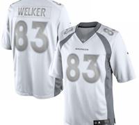 New Denver Broncos #83 Wes Welker White Platinum Jersey