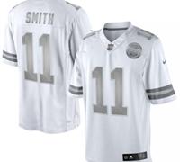 New Kansas City Chiefs #11 Alex Smith White Platinum Jersey