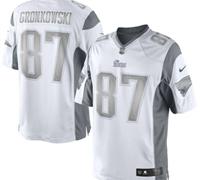 New New England Patriots #87 Rob Gronkowski White Platinum Jersey