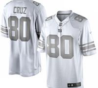 New York Giants #80 Victor Cruz White Platinum Jersey