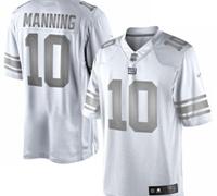 New York Giants #10 Eli Manning White Platinum Jersey