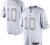 New Washington Redskins #10 Robert Griffin III White Platinum Jersey