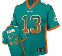 Youth NEW Dolphins #13 Dan Marino Aqua Green NFL Elite Drift Fashion Jersey