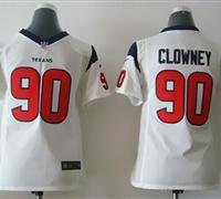 Youth NEW Texans #90 Jadeveon Clowney White NFL Elite Jersey