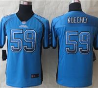 Youth 2014 New Carolina Panthers 59 Kuechly Drift Fashion Blue Elite Jerseys