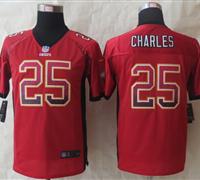 Youth 2014 New Kansas City Chiefs 25 Charles Drift Fashion Red Elite Jerseys