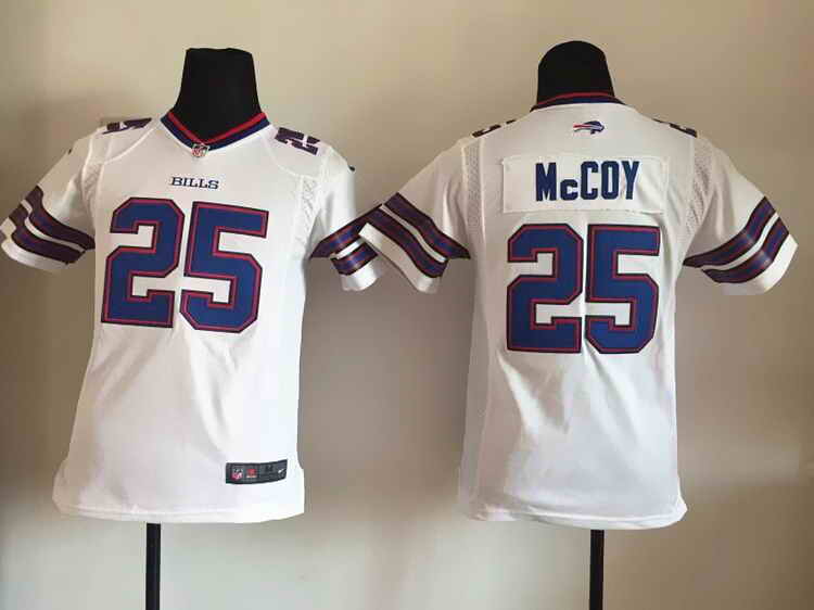 Nike Bills 25 LeSean McCoy White Youth Game Jersey