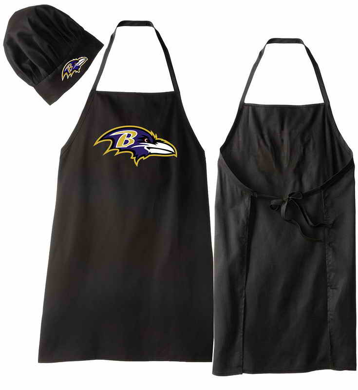 Ravens Black Team Chef Hat And Apron Set