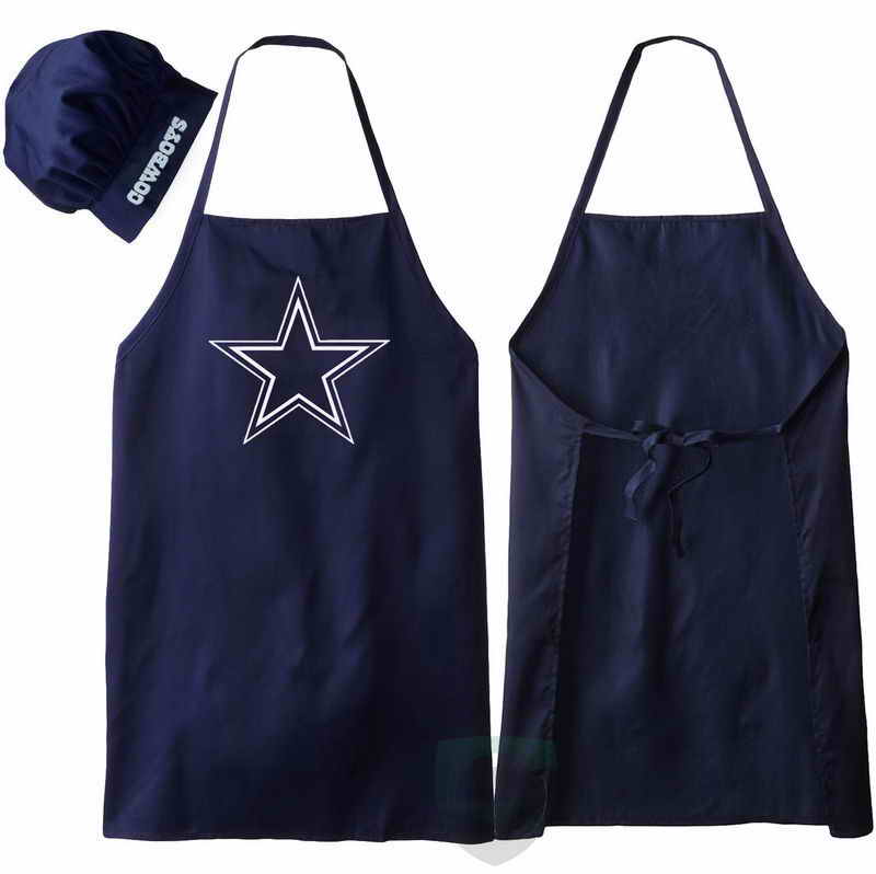 Cowboys Blue Team Chef Hat And Apron Set