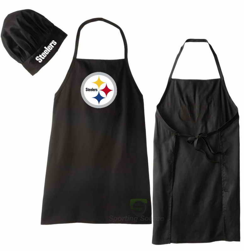 Steelers Black Team Chef Hat And Apron Set