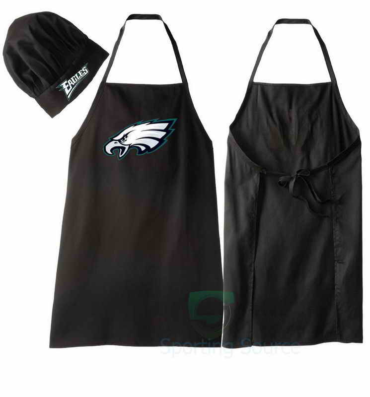 Eagles Black Team Chef Hat And Apron Set