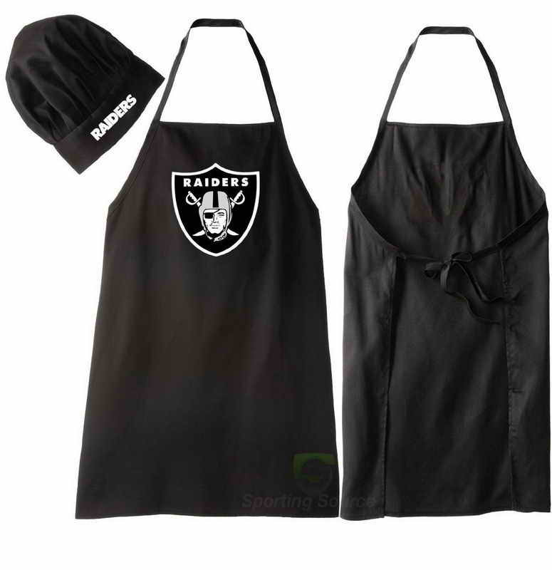 Raiders Black Team Chef Hat And Apron Set