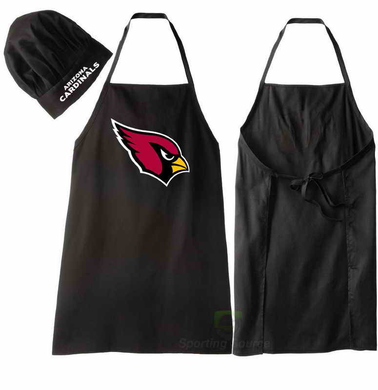 Cardinals Black Team Chef Hat And Apron Set