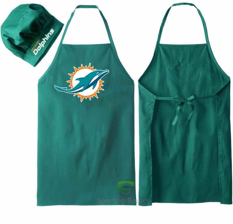 Dolphins Green Team Chef Hat And Apron Set