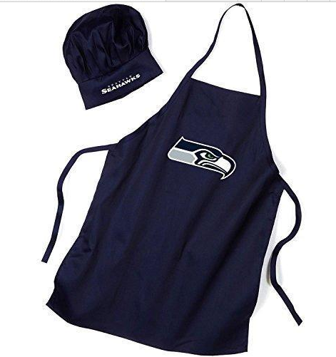 Seahawks Blue Team Chef Hat And Apron Set