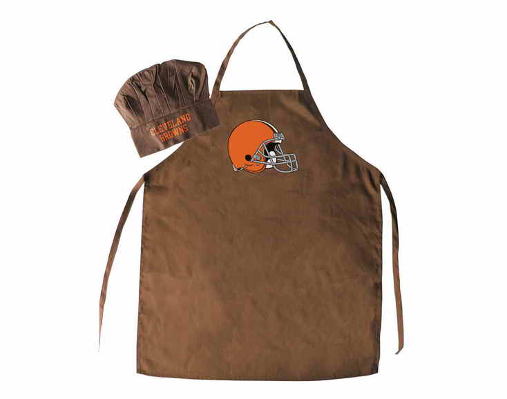 Browns Brown Team Chef Hat And Apron Set