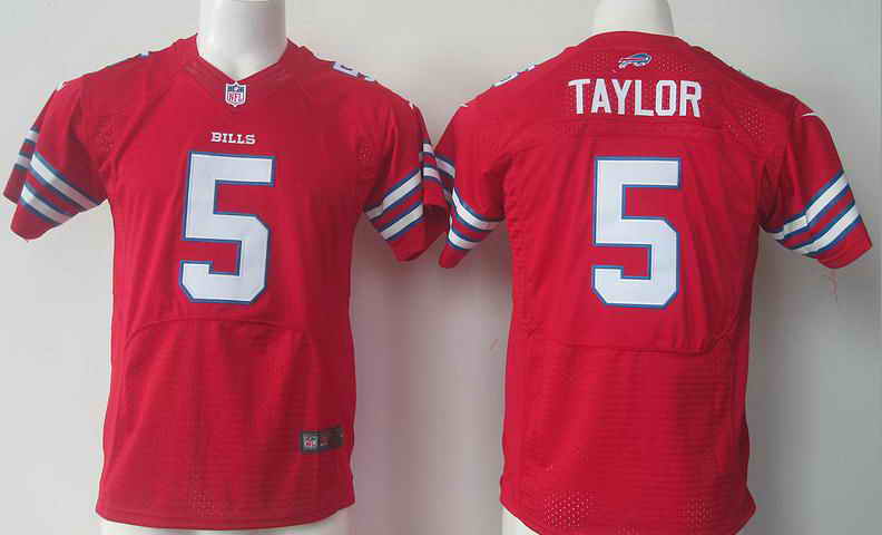 NFL Buffalo Bills #5 Tyrod TAYLOR Red Kids Jersey