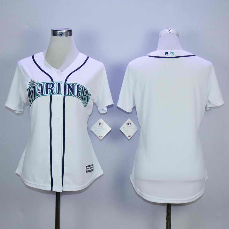 Mariners Blank White Cool Base Women's Jerseys